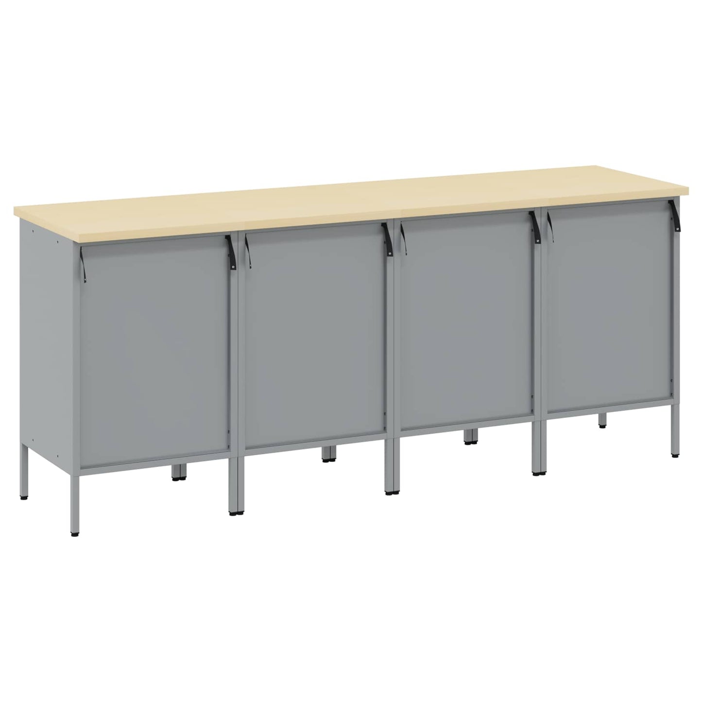 vidaXL Work Cabinet with Drawer 4 pcs Red and Grey 200 x 55 x 85 cm 5