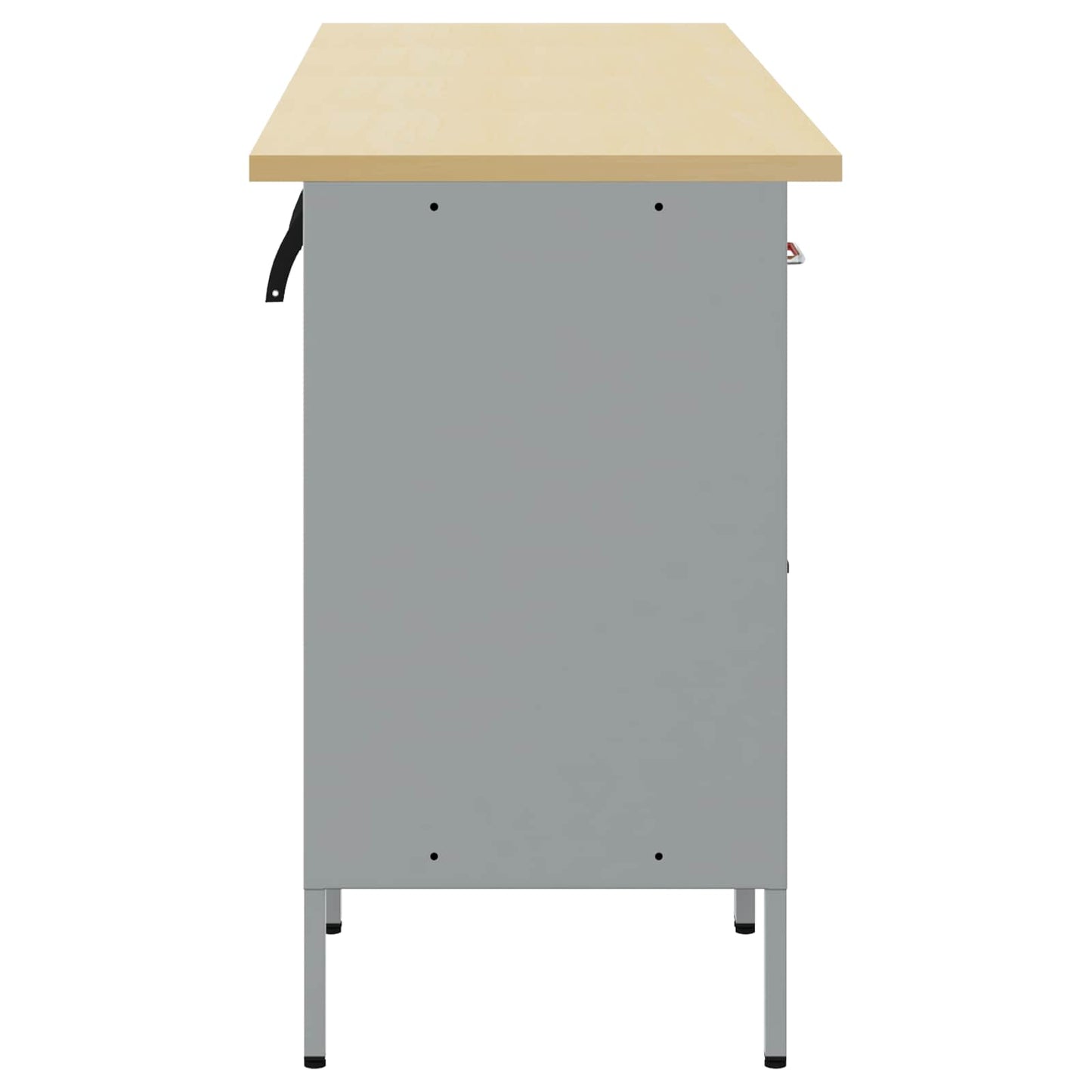 vidaXL Work Cabinet with Drawer 4 pcs Red and Grey 200 x 55 x 85 cm 4