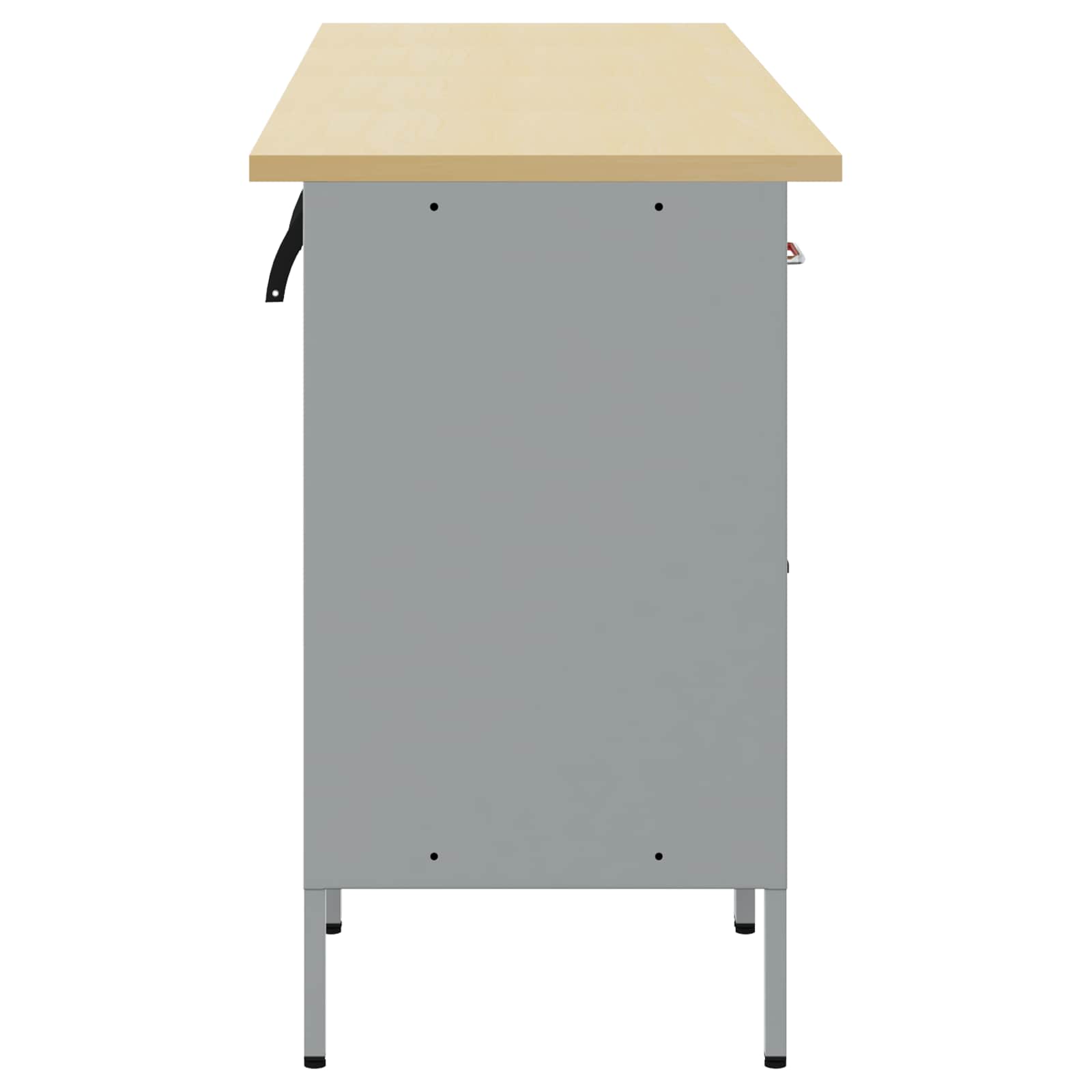 vidaXL Work Cabinet with Drawer 4 pcs Red and Grey 200 x 55 x 85 cm 4