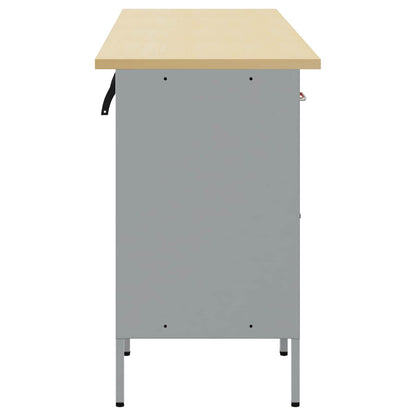 vidaXL Work Cabinet with Drawer 4 pcs Red and Grey 200 x 55 x 85 cm 4