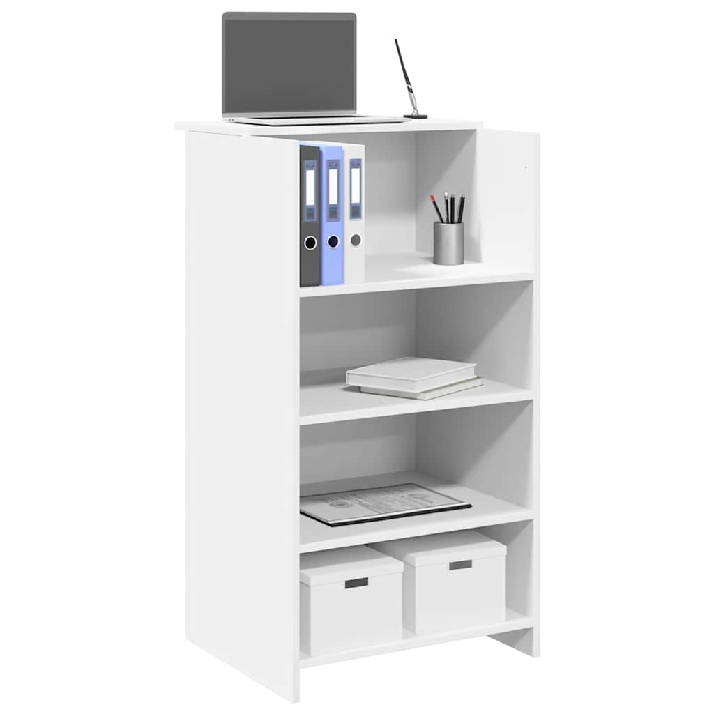 Reception Desk 55x50x103,5 cm Engineered Wood White 55 x 50 x 103.5 cm