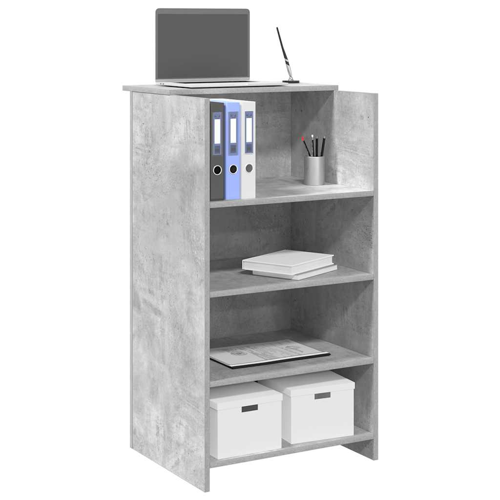 Reception Desk 55x50x103,5 cm Engineered Wood Concrete grey 55 x 50 x 103.5 cm