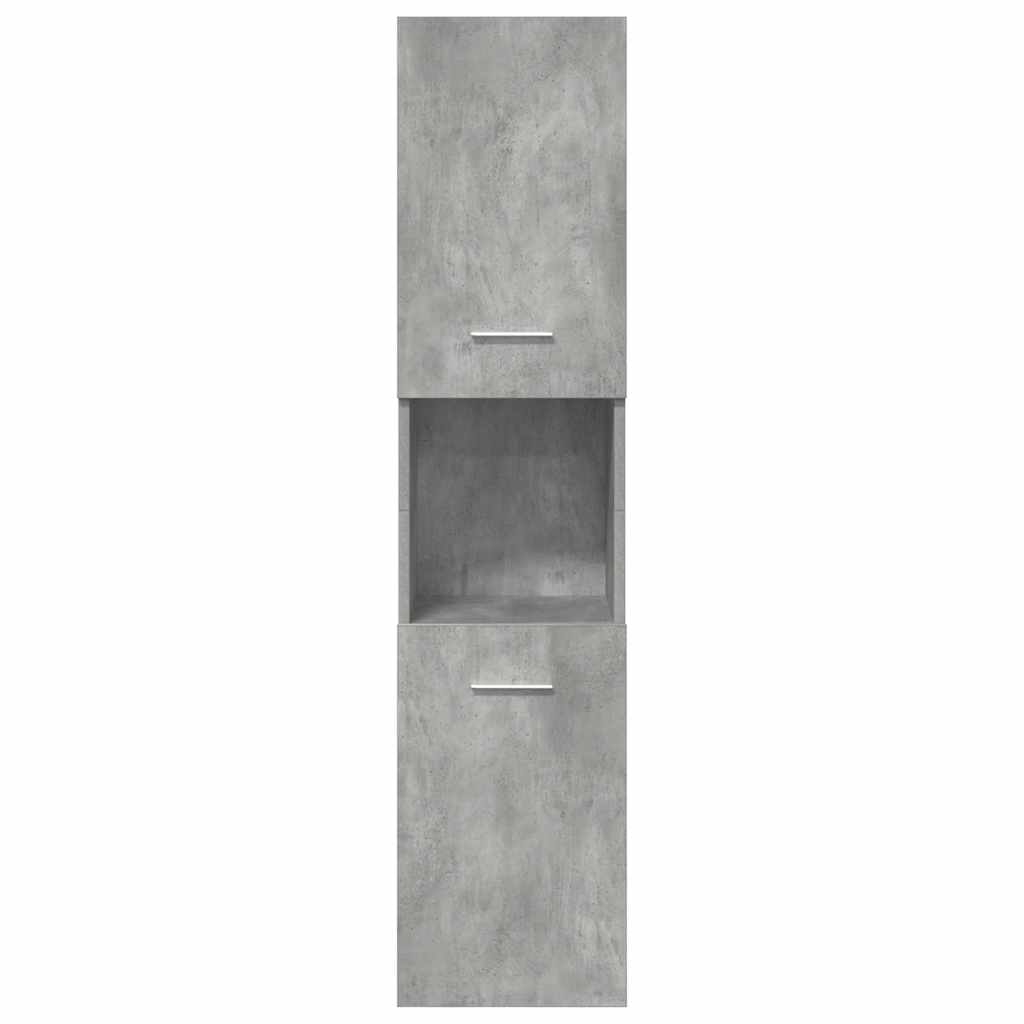 vidaXL 5 Piece Bathroom Furniture Set Concrete Grey Engineered Wood 4