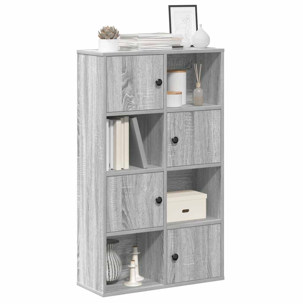 Bookcase 89x24x101.5 cm Engineered Wood Grey sonoma 60 cm