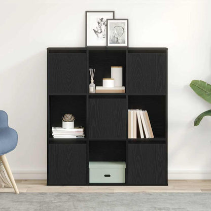 Bookcase 89x24x101.5 cm Engineered Wood Black 89 cm