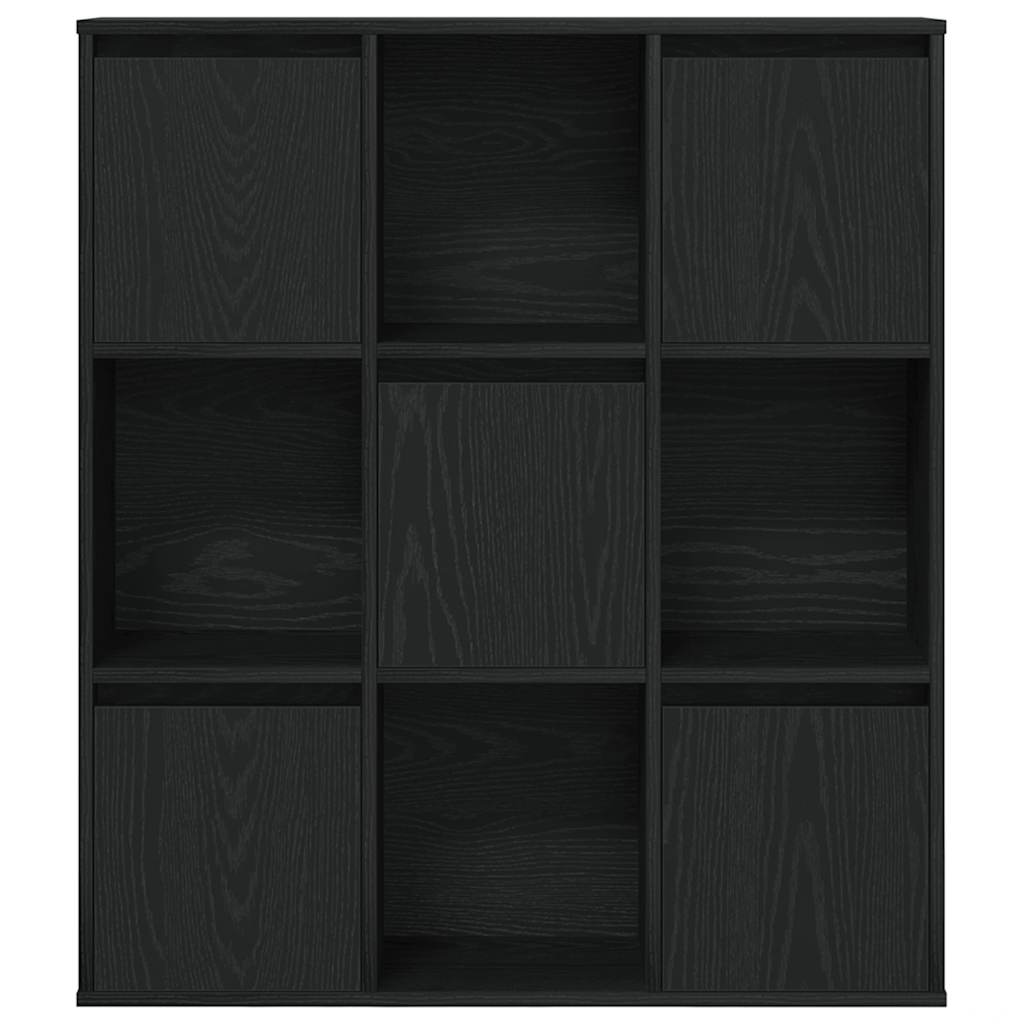 Bookcase 89x24x101.5 cm Engineered Wood Black 89 cm