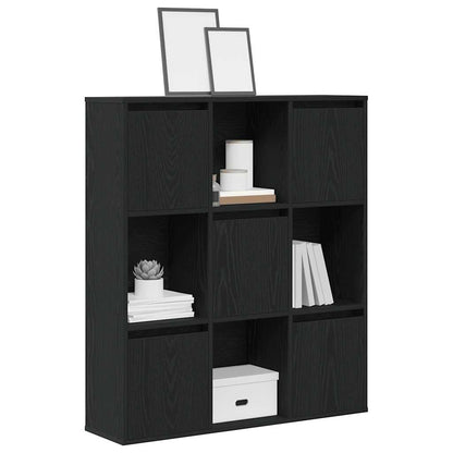 Bookcase 89x24x101.5 cm Engineered Wood Black 89 cm