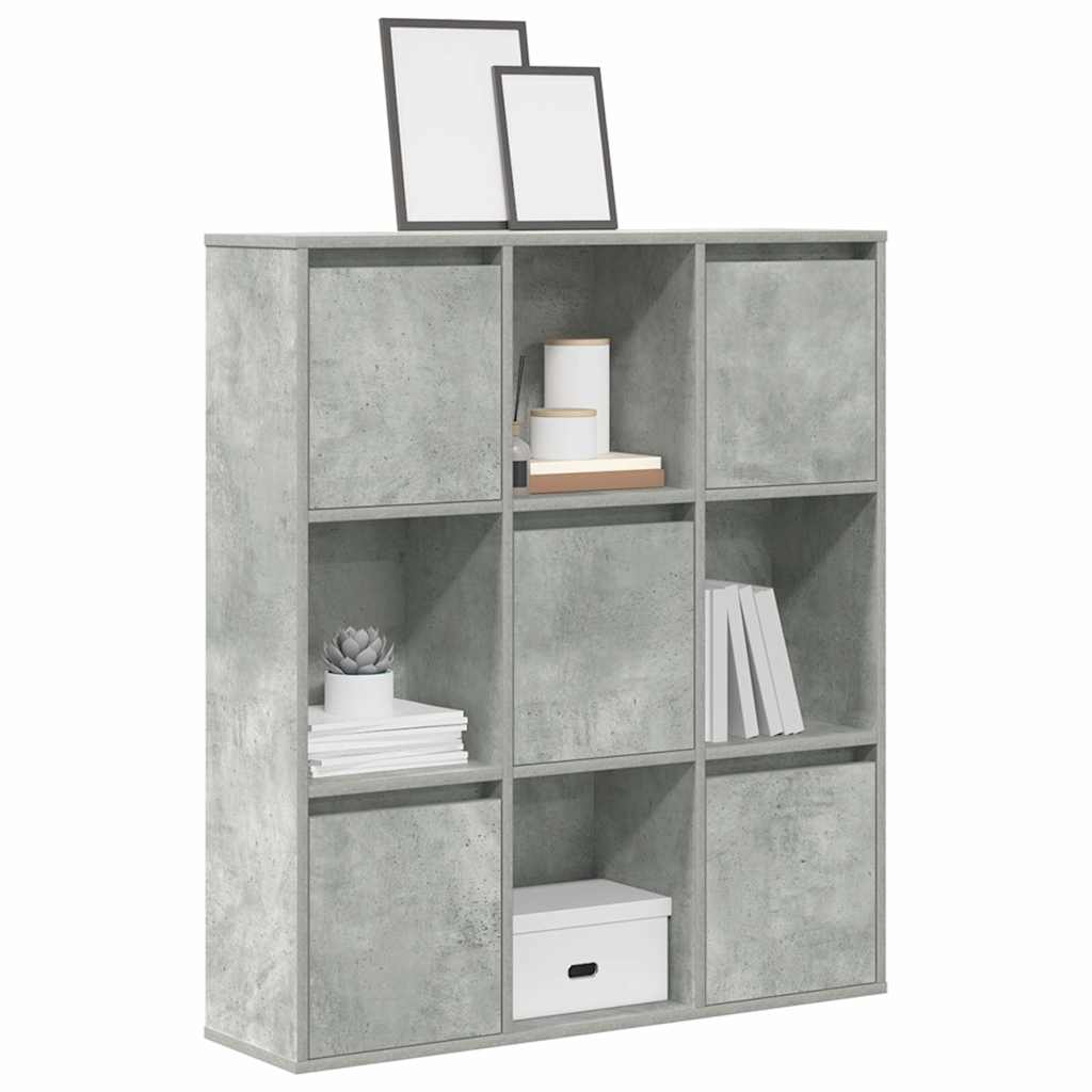 Bookcase 89x24x101.5 cm Engineered Wood Concrete grey 89 cm