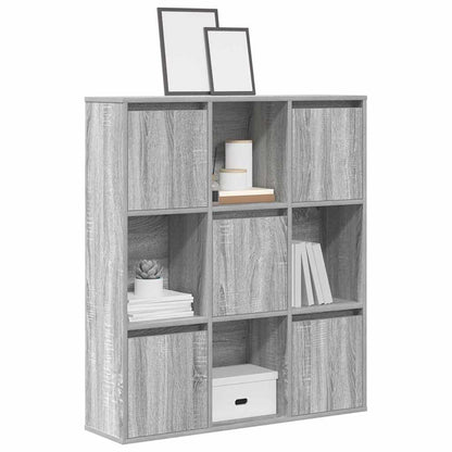 Bookcase 89x24x101.5 cm Engineered Wood Grey sonoma 89 cm