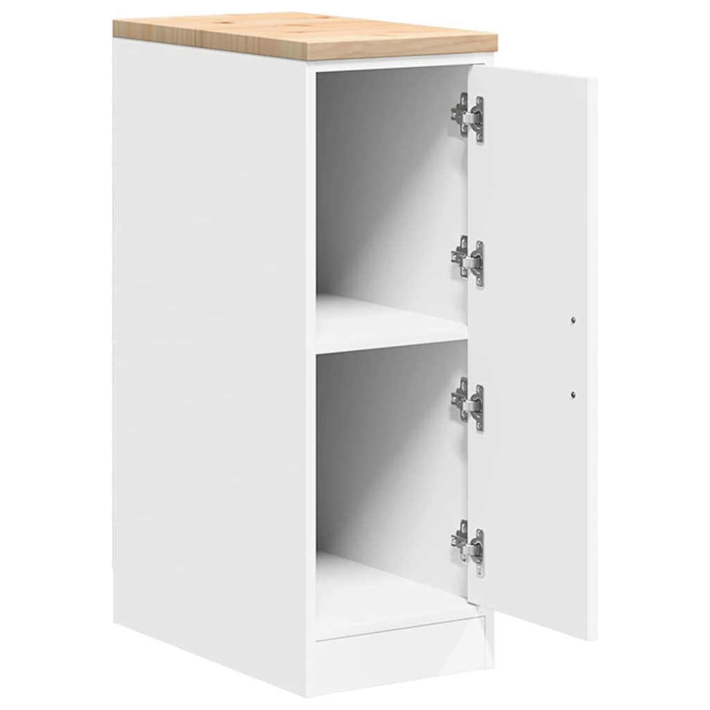 Garage Storage Cabinet Solid Wood Pine 30 x 51 x 85 cm 1 Wood Door White