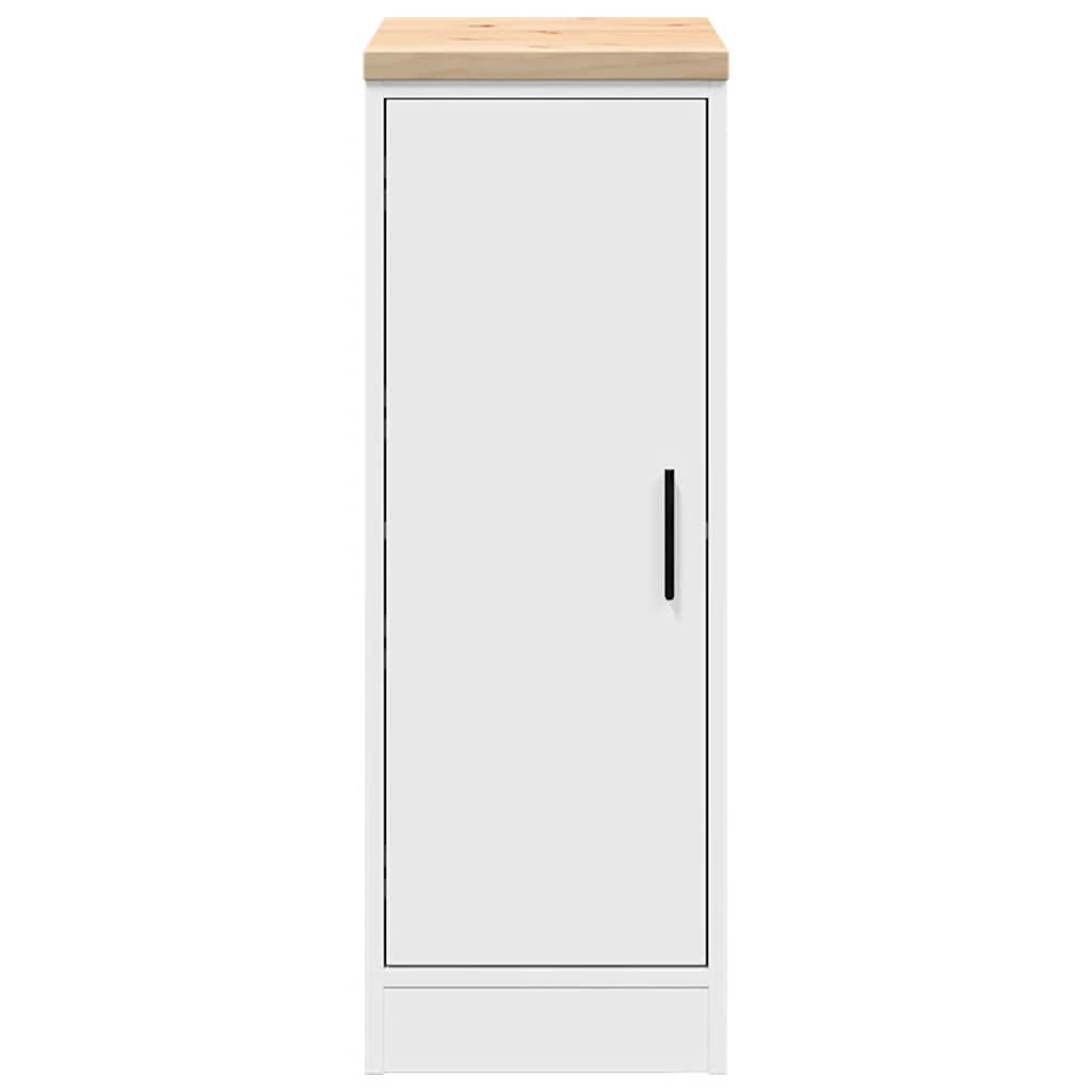 Garage Storage Cabinet Solid Wood Pine 30 x 51 x 85 cm 1 Wood Door White