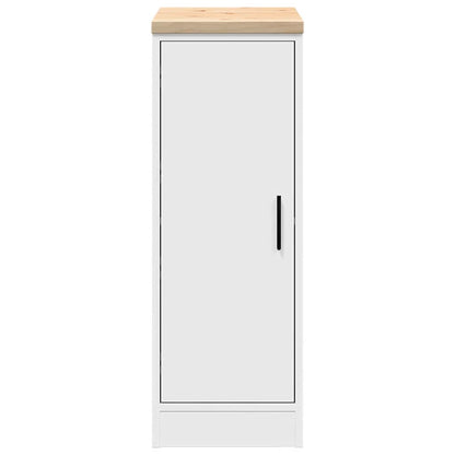 Garage Storage Cabinet Solid Wood Pine 30 x 51 x 85 cm 1 Wood Door White