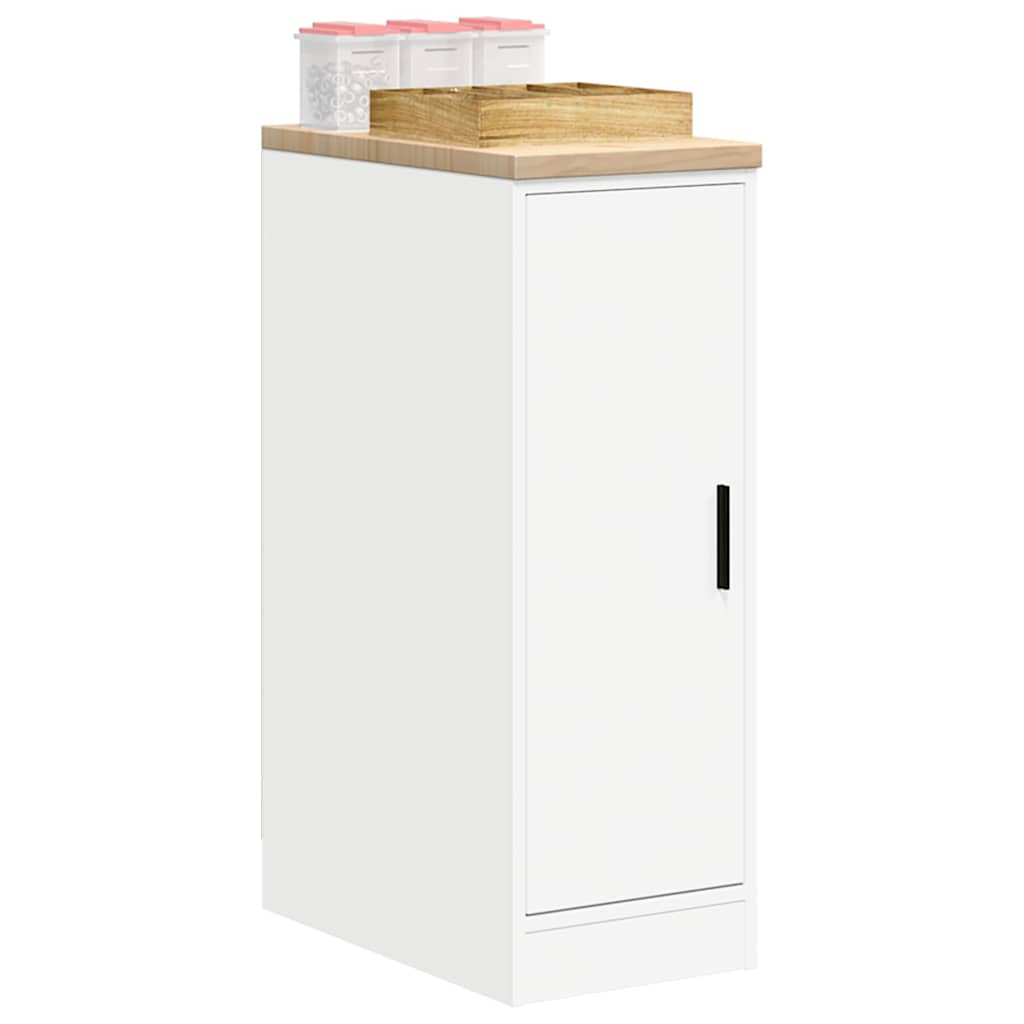 Garage Storage Cabinet Solid Wood Pine 30 x 51 x 85 cm 1 Wood Door White