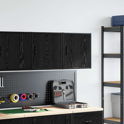 Garage Wall Cabinets Engineered Wood 2 pcs 40 x 30 x 41 cm Black