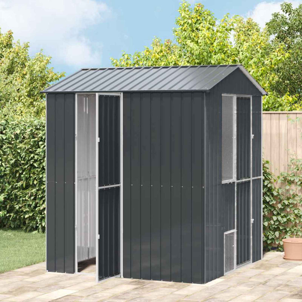 vidaXL Bird Cage Anthracite 215 x 210 x 247 cm