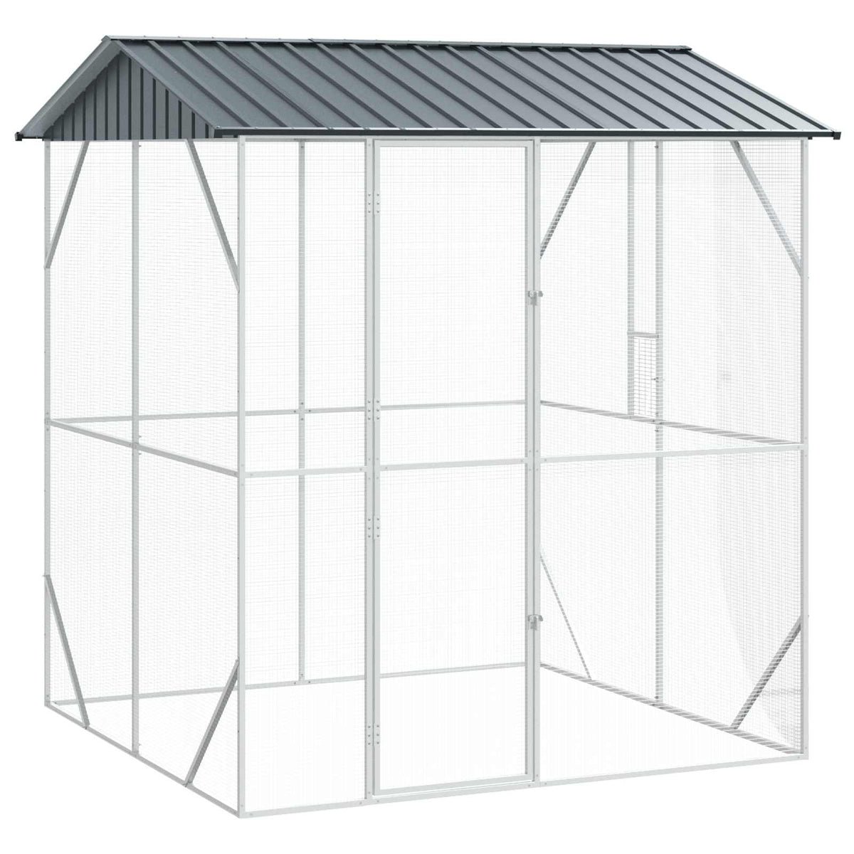 vidaXL Bird Cage Anthracite 215 x 208 x 247 cm 1