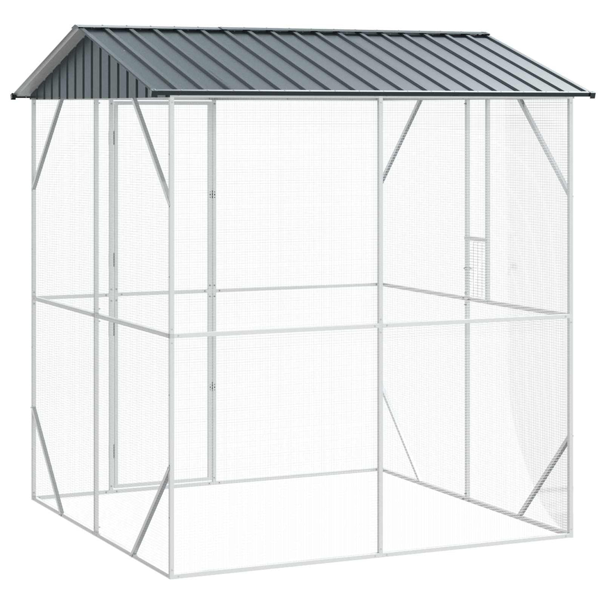 vidaXL Bird Cage Anthracite 215 x 208 x 247 cm 5