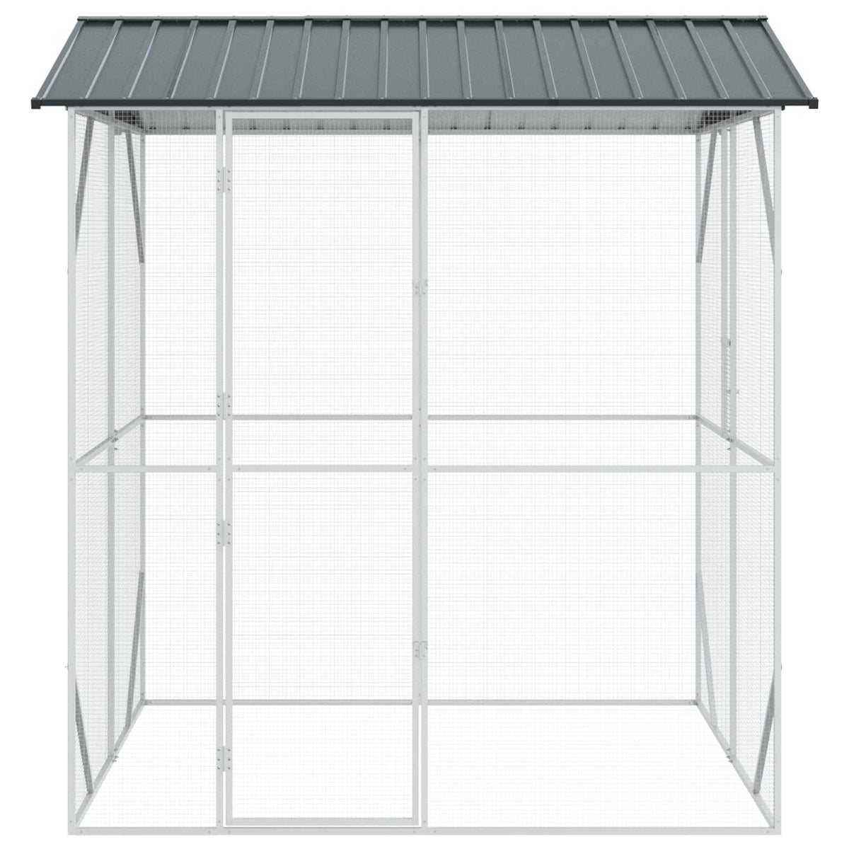 vidaXL Bird Cage Anthracite 215 x 208 x 247 cm 3