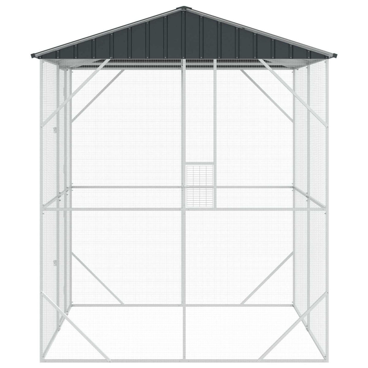 vidaXL Bird Cage Anthracite 215 x 208 x 247 cm 4