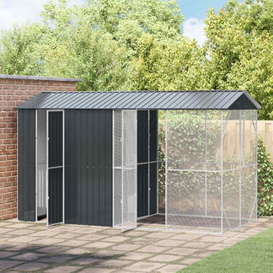 vidaXL Bird Cage Anthracite 430 x 208 x 247 cm Galvanised Steel 1