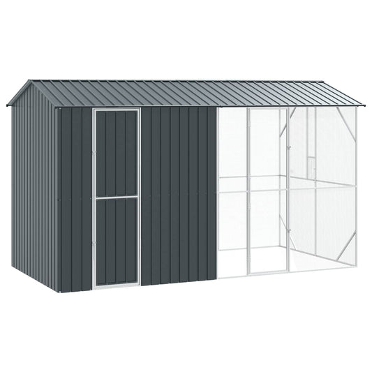 vidaXL Bird Cage Anthracite 430 x 208 x 247 cm Galvanised Steel 2