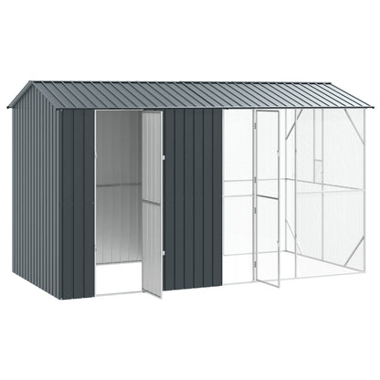 vidaXL Bird Cage Anthracite 430 x 208 x 247 cm Galvanised Steel 3