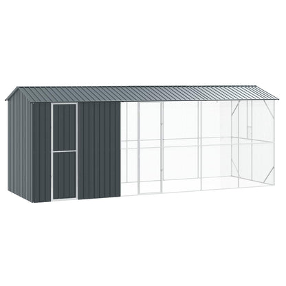 vidaXL Bird Cage Anthracite 645 x 208 x 247 cm Galvanised Steel 1