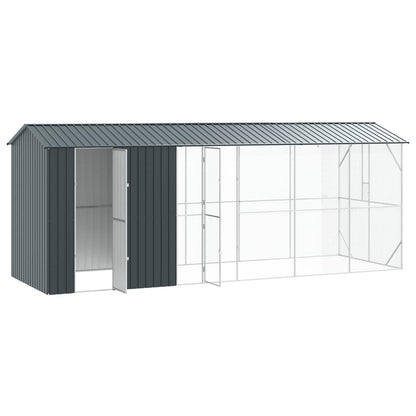 vidaXL Bird Cage Anthracite 645 x 208 x 247 cm Galvanised Steel 2