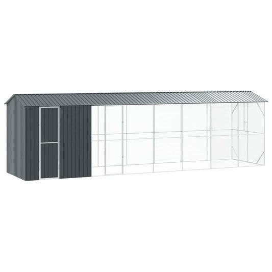 vidaXL Bird Cage Anthracite 860 x 208 x 247 cm Galvanised Steel 1