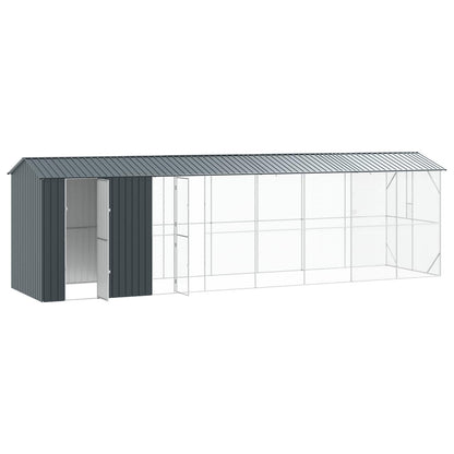 vidaXL Bird Cage Anthracite 860 x 208 x 247 cm Galvanised Steel 2