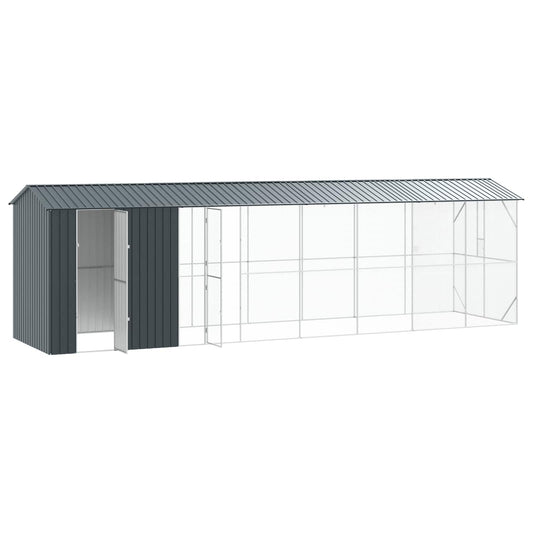 vidaXL Bird Cage Anthracite 860 x 208 x 247 cm Galvanised Steel 2