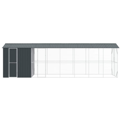 vidaXL Bird Cage Anthracite 860 x 208 x 247 cm Galvanised Steel 3
