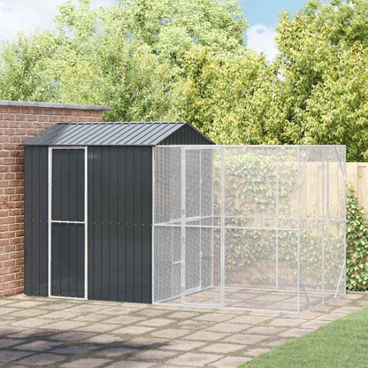 vidaXL Bird Cage Anthracite 418 x 210 x 247 cm Galvanised Steel 1