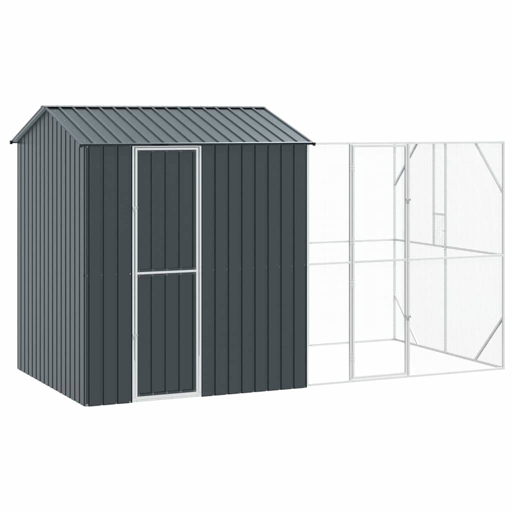 vidaXL Bird Cage Anthracite 418 x 210 x 247 cm Galvanised Steel 2