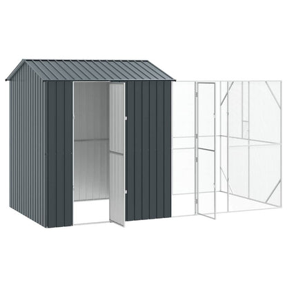 vidaXL Bird Cage Anthracite 418 x 210 x 247 cm Galvanised Steel 4