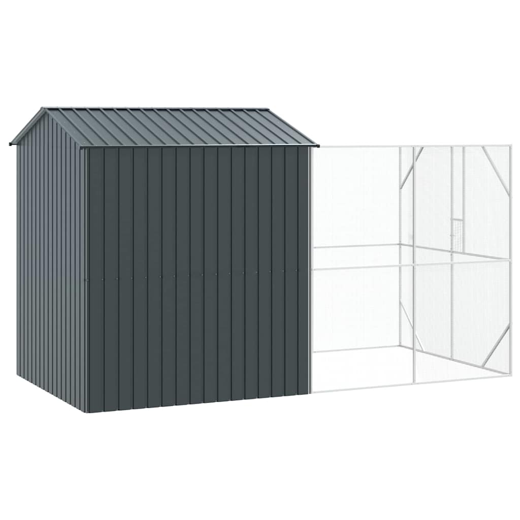 vidaXL Bird Cage Anthracite 418 x 210 x 247 cm Galvanised Steel 5