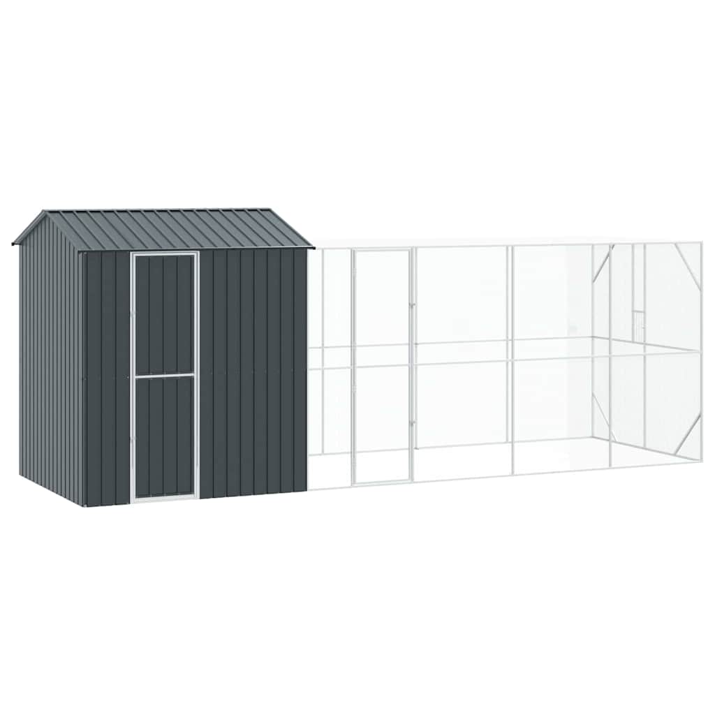 vidaXL Bird Cage Anthracite 621 x 208 x 247 cm Galvanised Steel 2