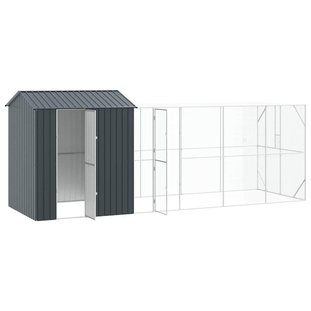 vidaXL Bird Cage Anthracite 621 x 208 x 247 cm Galvanised Steel 4