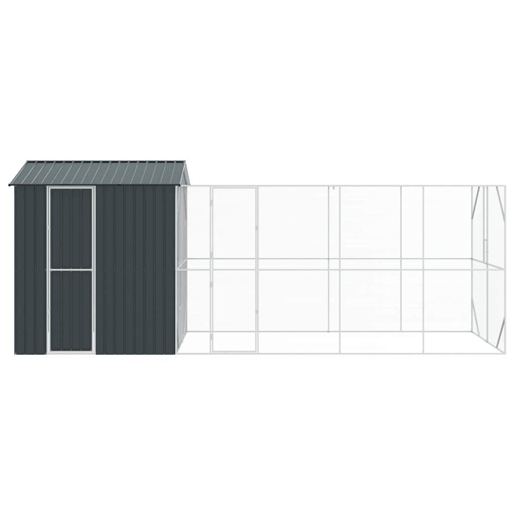 vidaXL Bird Cage Anthracite 621 x 208 x 247 cm Galvanised Steel 6