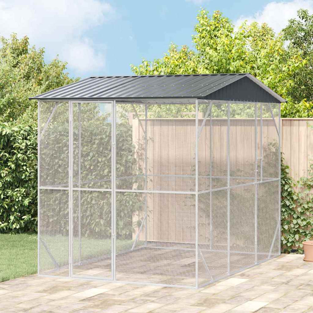 vidaXL Bird Cage Anthracite 227 x 310 x 247 cm