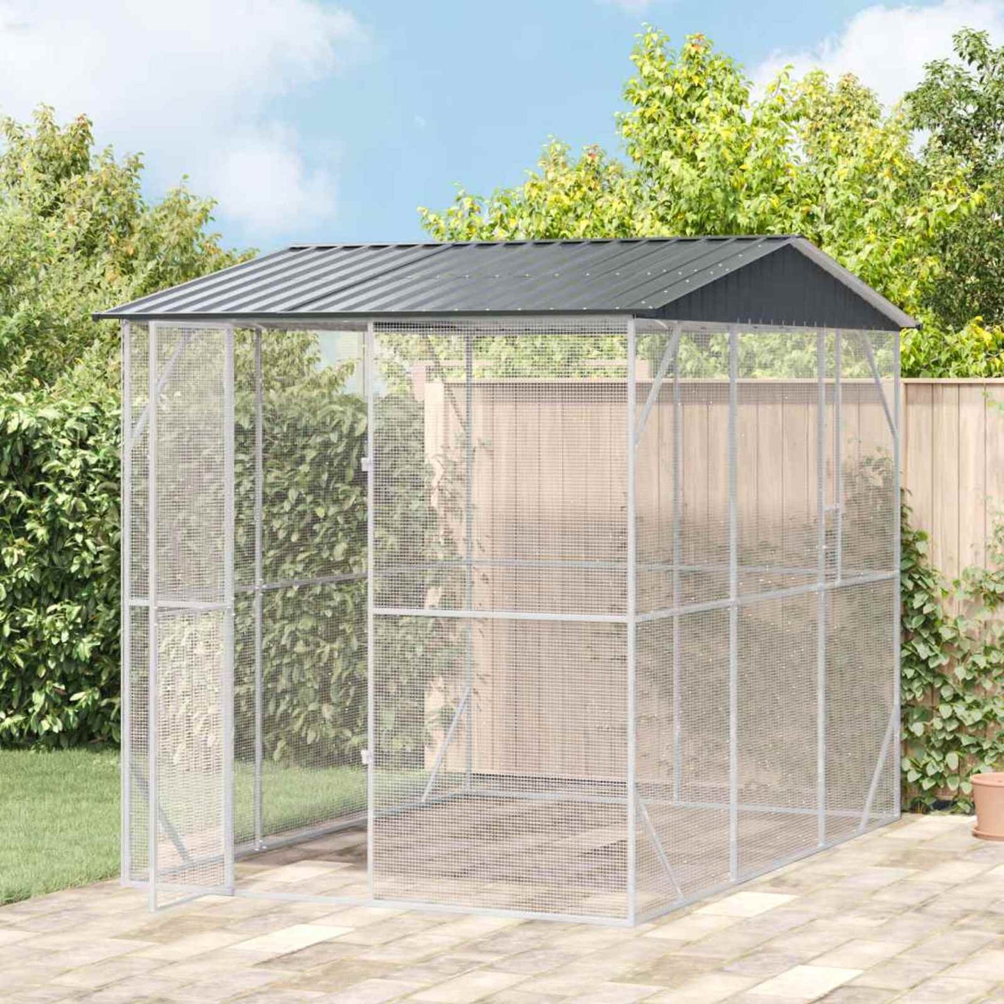 vidaXL Bird Cage Anthracite 227 x 310 x 247 cm 3