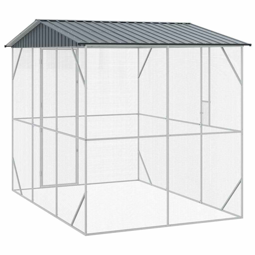 vidaXL Bird Cage Anthracite 227 x 310 x 247 cm 5