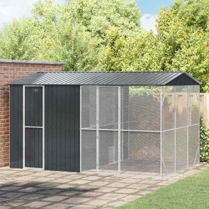 vidaXL Bird Cage Anthracite 430 x 310 x 247 cm Galvanised Steel 1