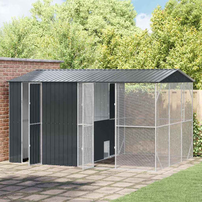 vidaXL Bird Cage Anthracite 430 x 310 x 247 cm Galvanised Steel 3