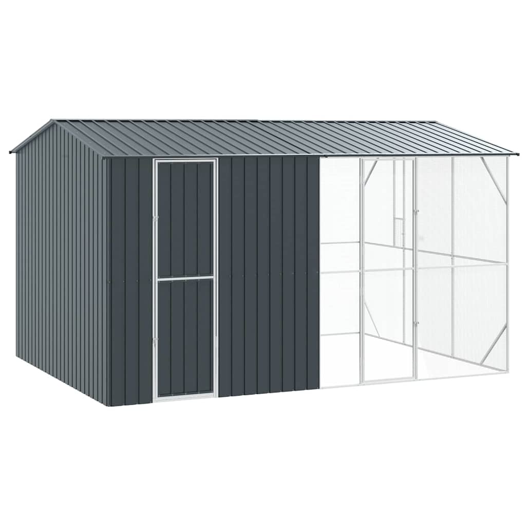 vidaXL Bird Cage Anthracite 430 x 310 x 247 cm Galvanised Steel 2