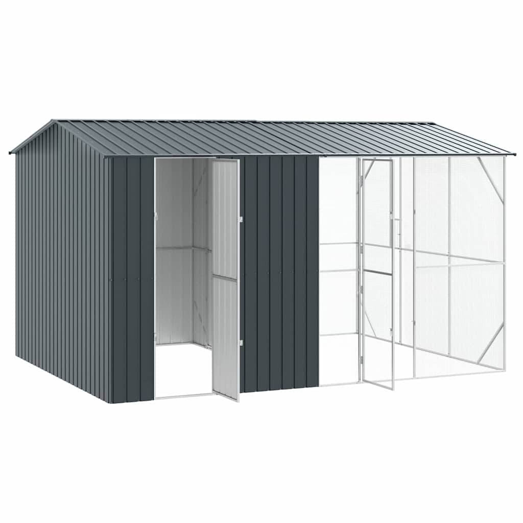 vidaXL Bird Cage Anthracite 430 x 310 x 247 cm Galvanised Steel 4