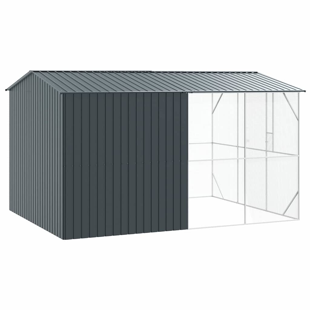 vidaXL Bird Cage Anthracite 430 x 310 x 247 cm Galvanised Steel 5