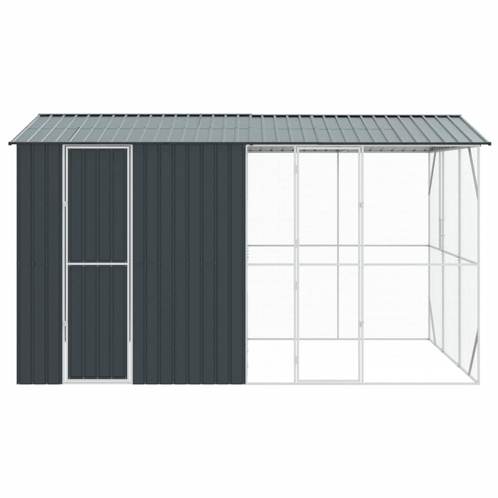 vidaXL Bird Cage Anthracite 430 x 310 x 247 cm Galvanised Steel 6