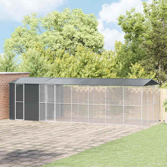 vidaXL Bird Cage Anthracite 860 x 310 x 247 cm Galvanised Steel 1