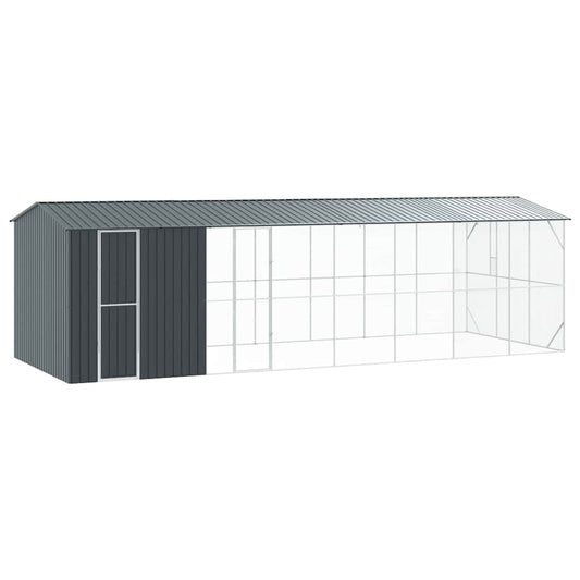 vidaXL Bird Cage Anthracite 860 x 310 x 247 cm Galvanised Steel 2